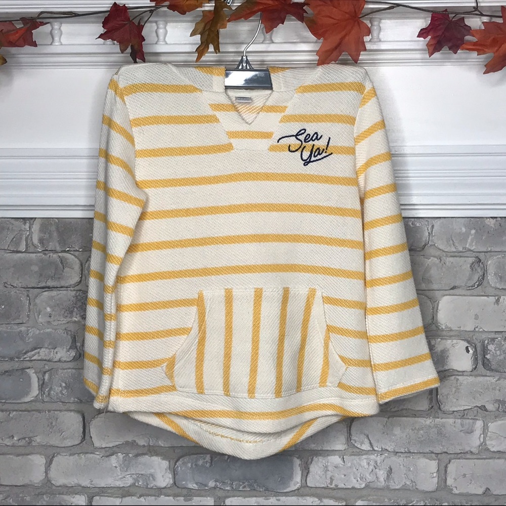 Old Navy Striped Graphic Cali-Fleece Hoodie S 6-7 - Picture 2 of 8